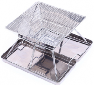 foldable grill with stand frame with a portable case