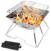 foldable grill with stand frame application