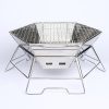 outdoor grill, portable grill hex design, hex design barbeque grill, foldable grill to save packing space