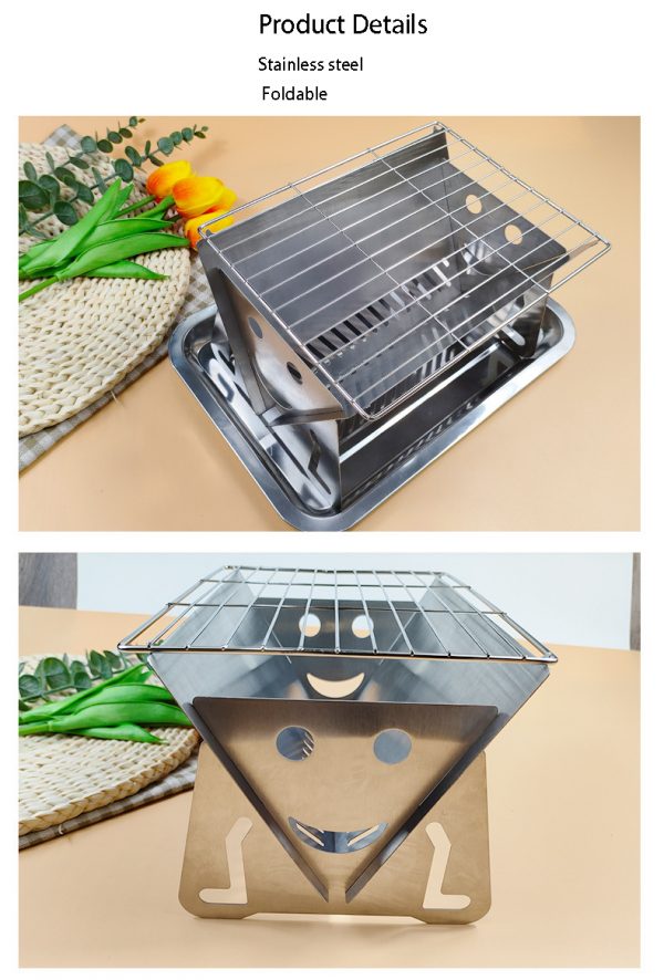 barbeque grill, foldable outdoor grill, folding camping grill