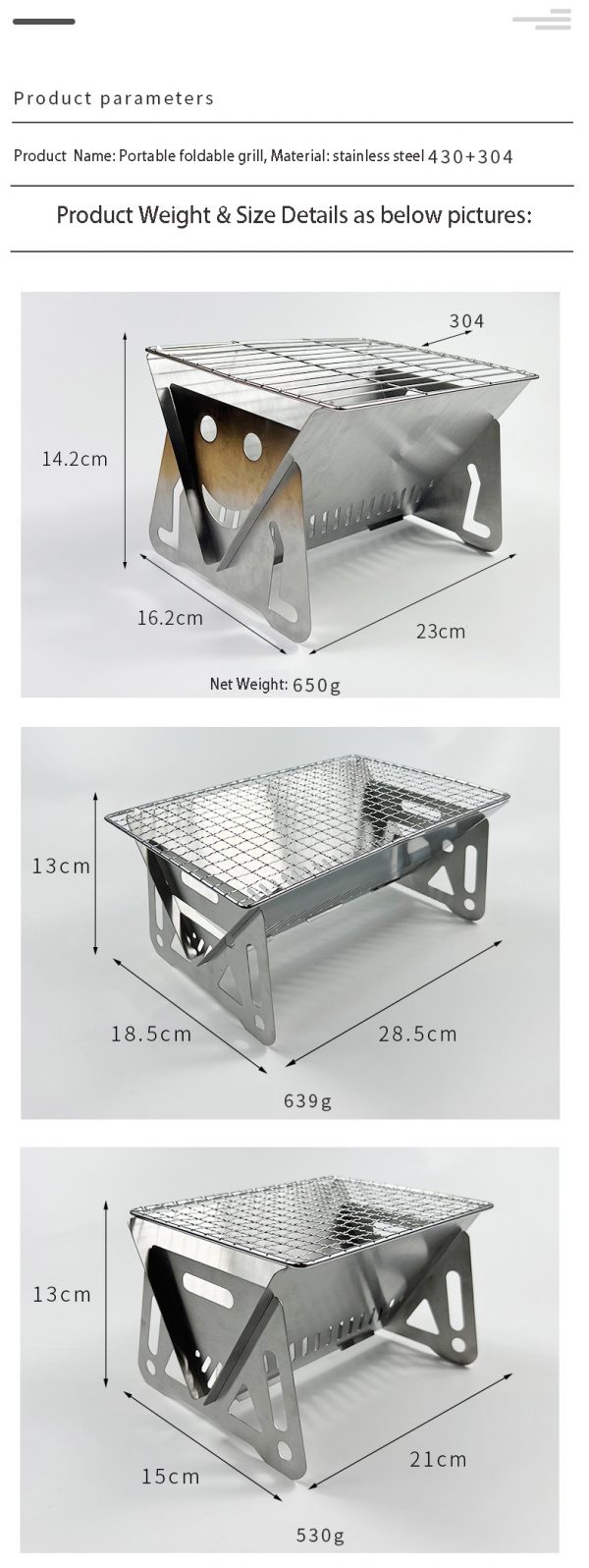 folding barbeque grill, BBQ grill, Charcoal grill,