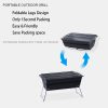 Black Rectangle Foldable Grill