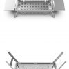 foldable grill with foldable legs, strong structure, dual ventilation design and dual storage deck