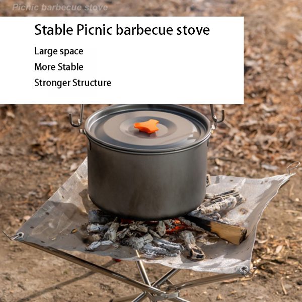 Stable picnic barbecue stove