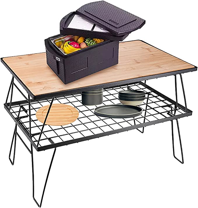 Barbeque serving table, BBQ food preparation table,