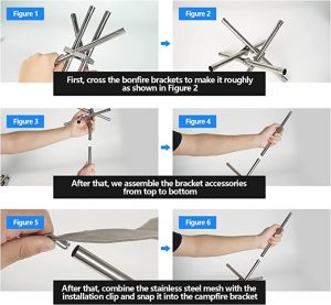 stainless steel cross base barbeque stove installation instruction user's manual