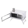 outdoor tent heater, outdoor camping stove with foldable chimney tube,